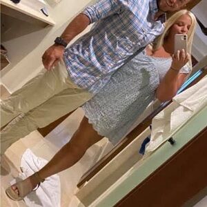 These Three light blue eyelet dress - Size Large, Small tear in bust area